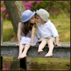 child kiss Pictures, Images and Photos