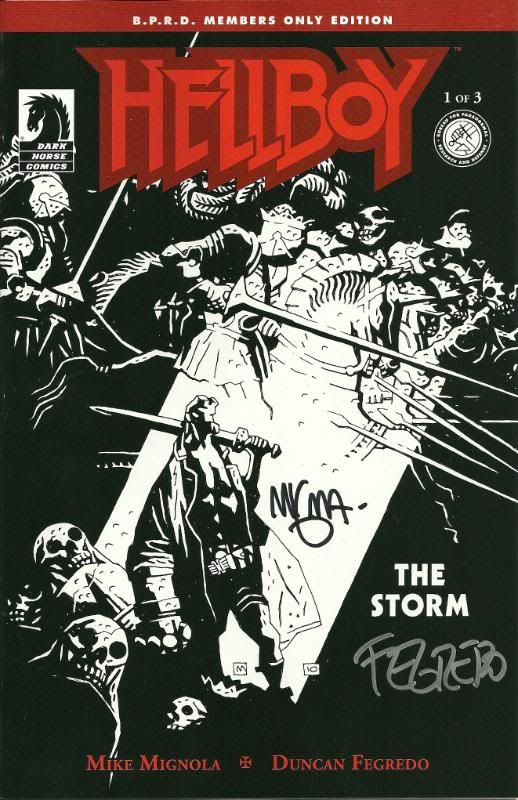 Special Edition of Storm #1 Signed by Mignola and Fegredo!