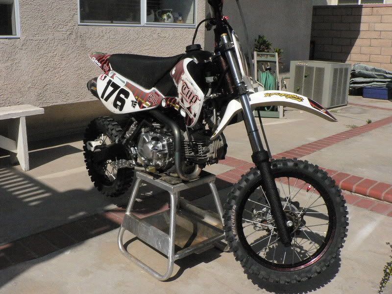 Custom Kx65 forks setup for sale.