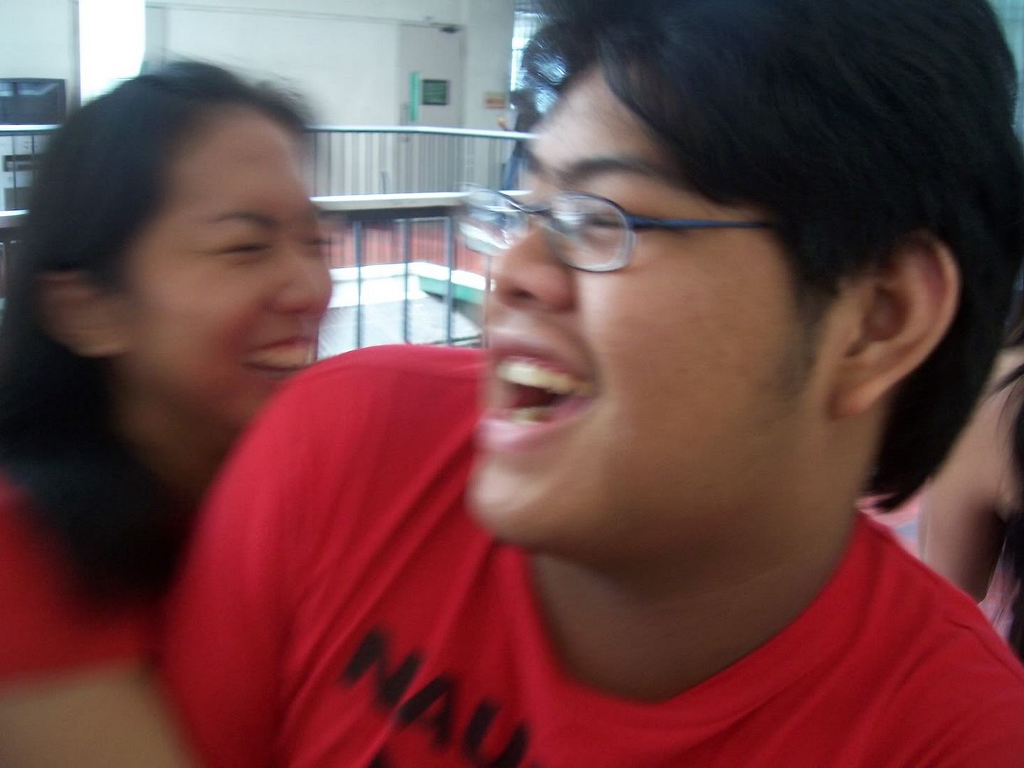 Clarence hugs Sudoy. Sudoy pretends to not like it. They both crumble down in laughter. Image hosted by Photobucket