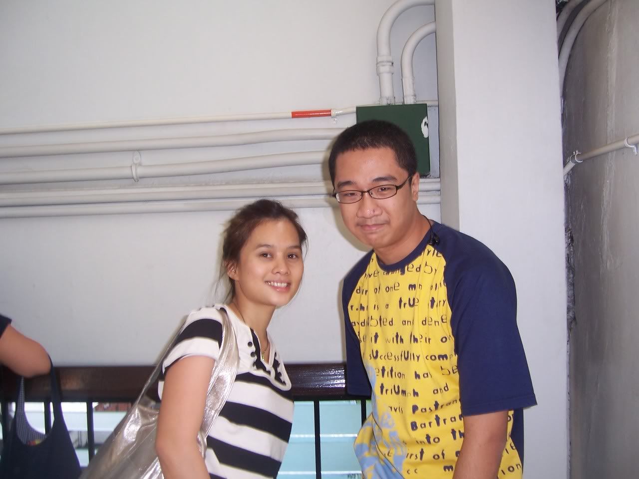 As much as I wanted to have this photo zoomed in further, I can't, because Jana had the camera at this time, and Kitchie is rushing for her next class. So we seem like celebrity freaks, but still... think about it. Image hosted by Photobucket