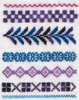 Vikkis sampler my design, 1x1 on 35 ct using HDF silks