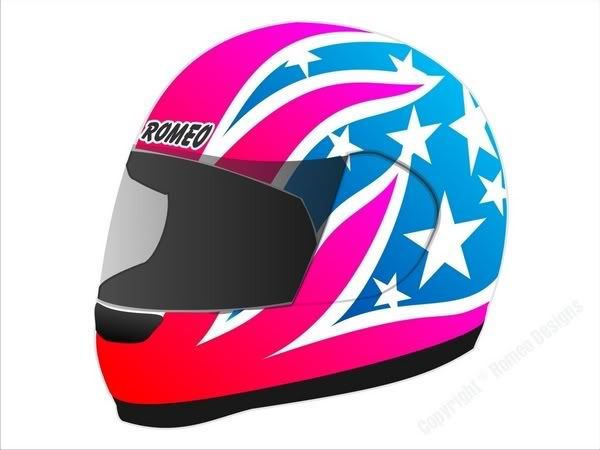 Custom helmet design by Romeo - Kiwi Flag (Use your imagination)