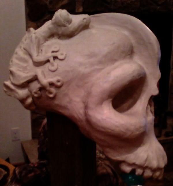reptilr brain,sculpture,BrokenVultureArt,BingoRage,clay,model,reptile brain