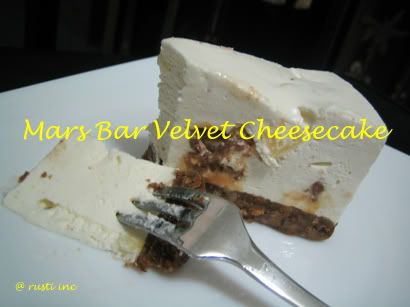 mars bar cheesecake. Personally, I do not really