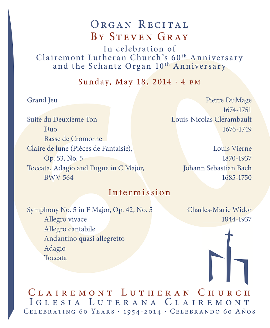 clairemont 60th organ recital