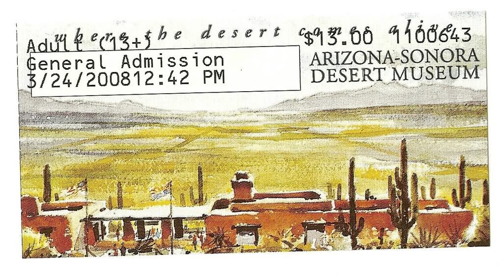 Desert Museum ticket