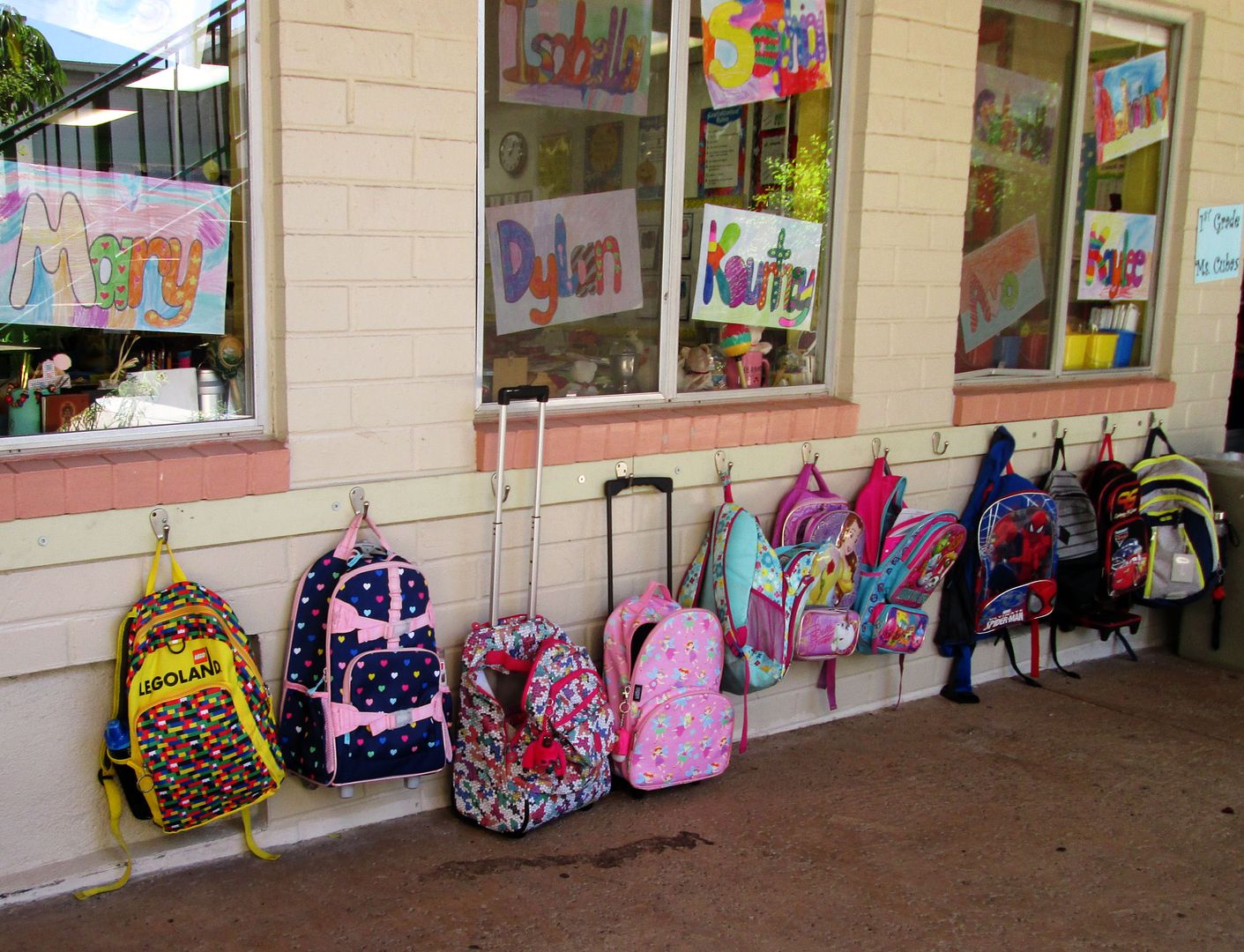 colorful backpacks