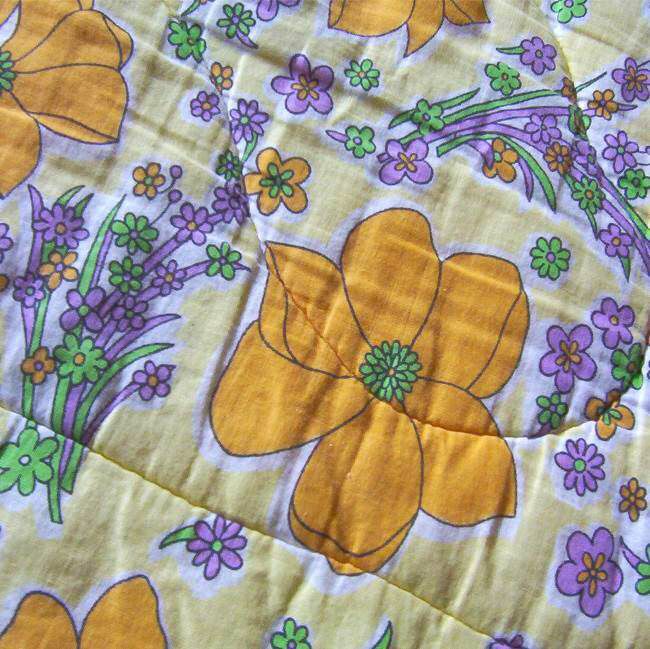 golds and purples quilt