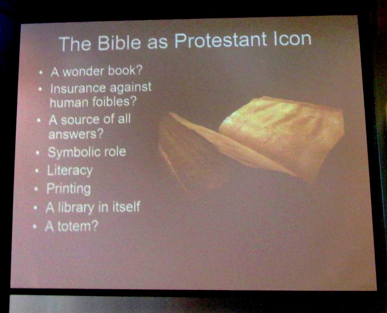 Bible as Protestant Icon?