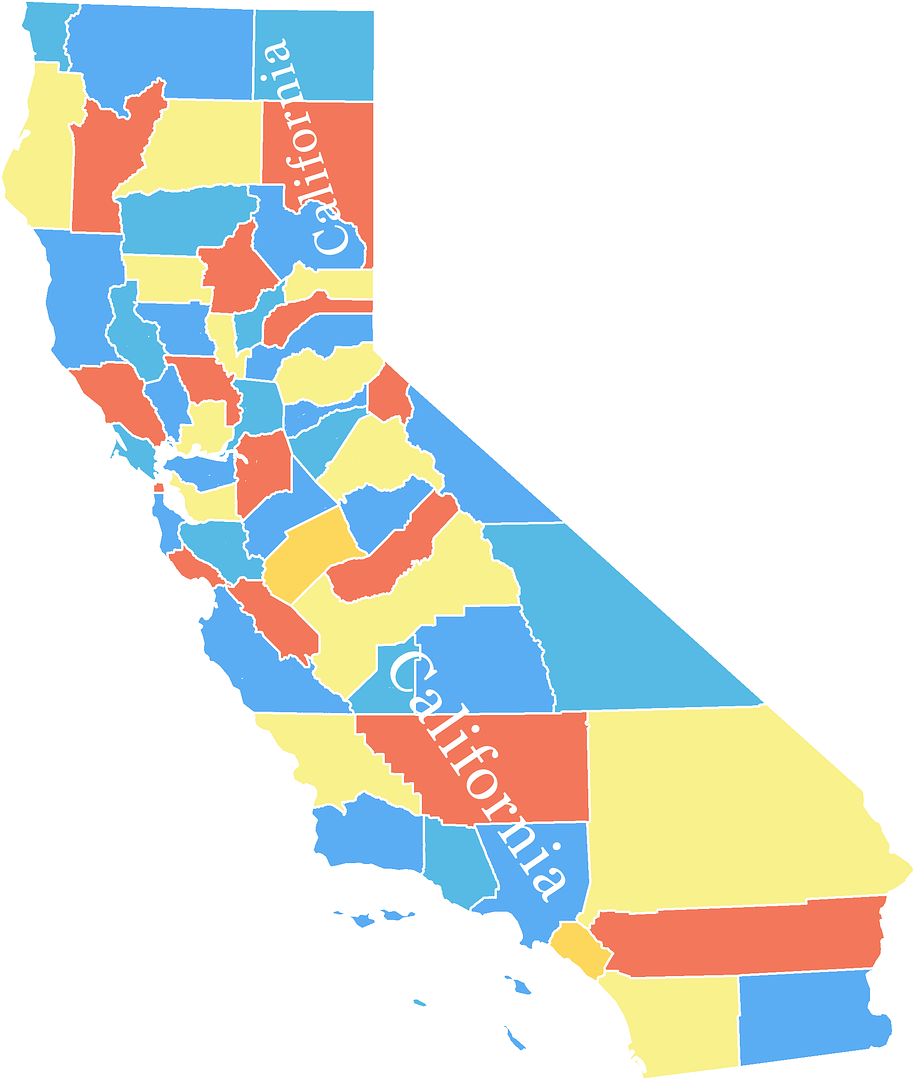 California Counties map