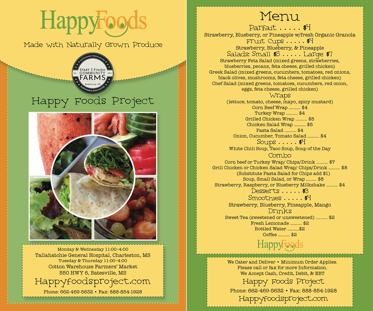 happy foods menu