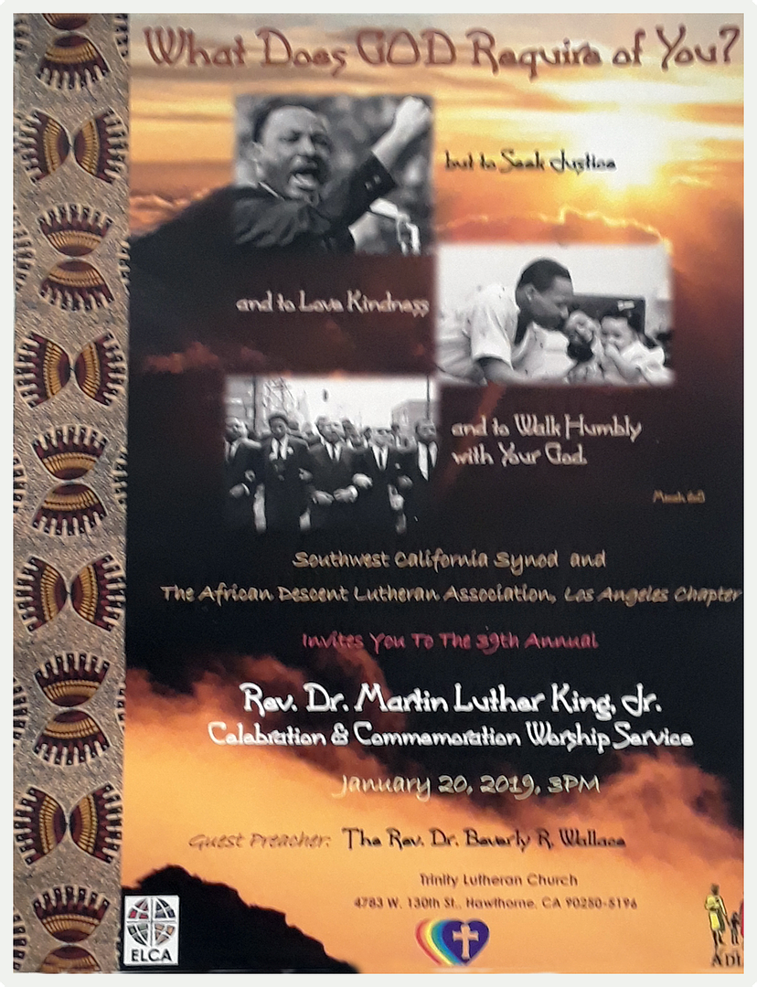 Program Cover MLK Day Celebration Commemoration 2019