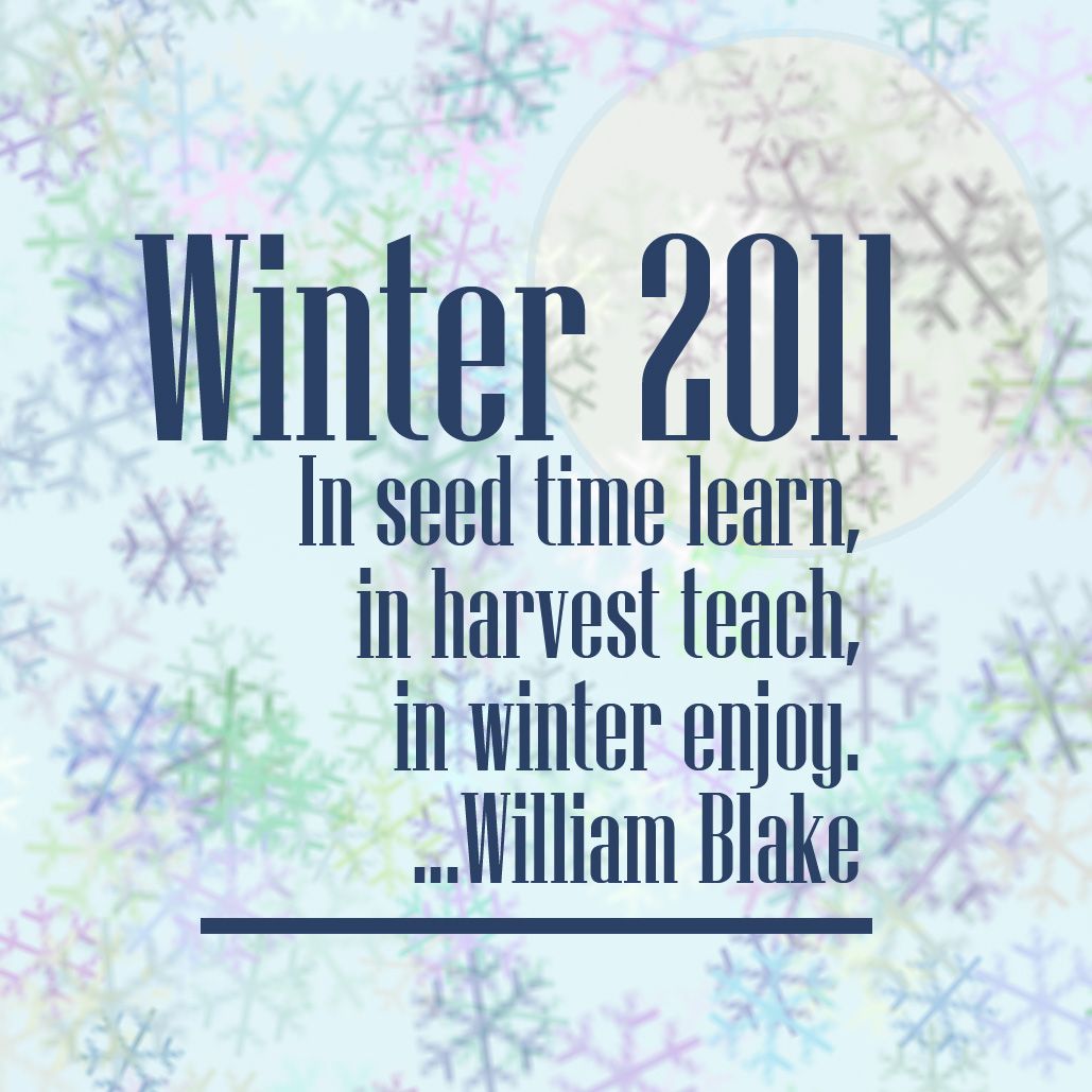 William Blake Winter quote