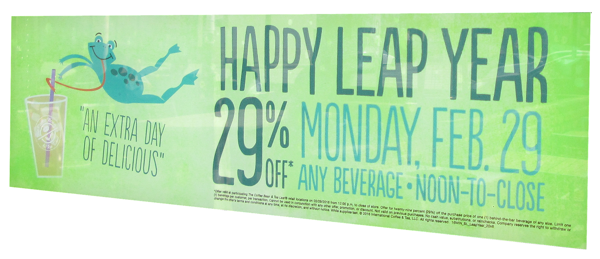 29% off on leap day