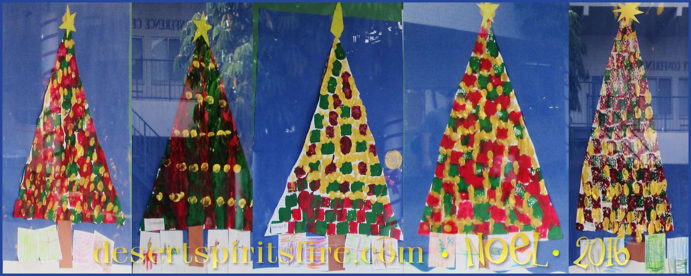 collage of Glendale kids Christmas Trees