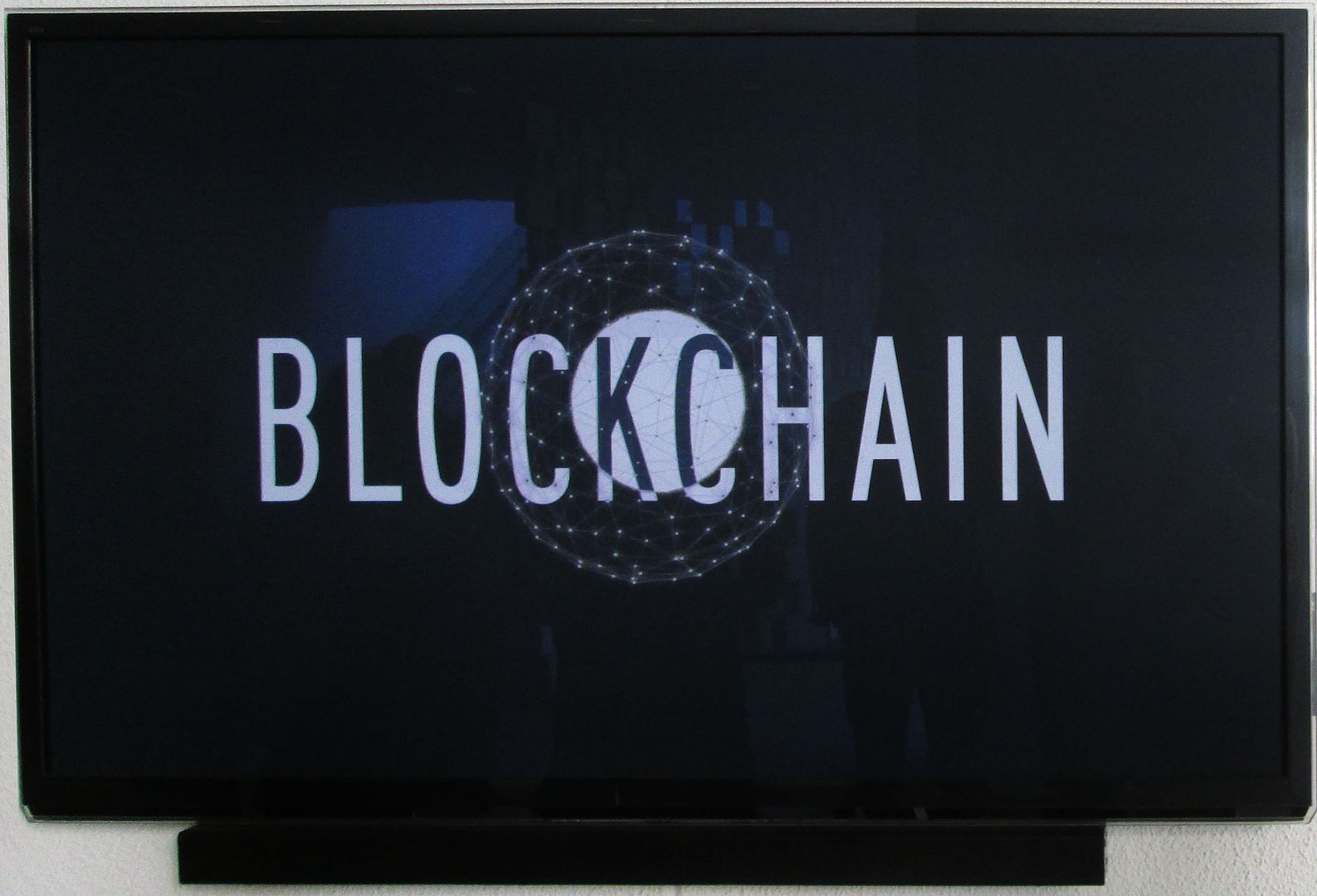 Block Chain Slideshow title at the Hammer