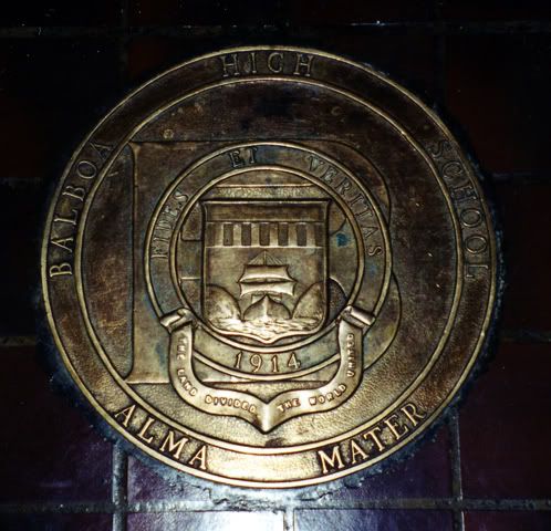 The school plaque formerly found in the main hall of Balboa High School, Balboa, Panama City, Panama. (Credit: Wikipedia Encyclopedia)