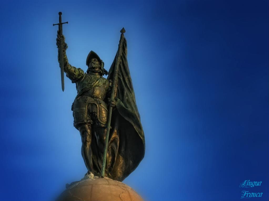 Statue of Vasco Nuñez de Balboa in Panama City, Panama. Balboa opened the gates of the Spanish empire when he claimed that all land that touched the Pacific Ocean would belong to Spain. He discovered the South Sea (Pacific Ocean) in 1513 in the Isthmus of Panama. (Credit: Omar Upegui R./Michael Moore)