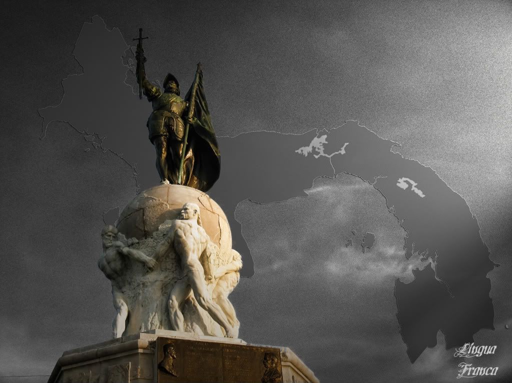 An artistic version of the statue of Vasco Nuñez de Balboa created by our collaborator, Michael Moore of Dallas, Texas. (Credit: Omar Upegui R./Michael Moore)
