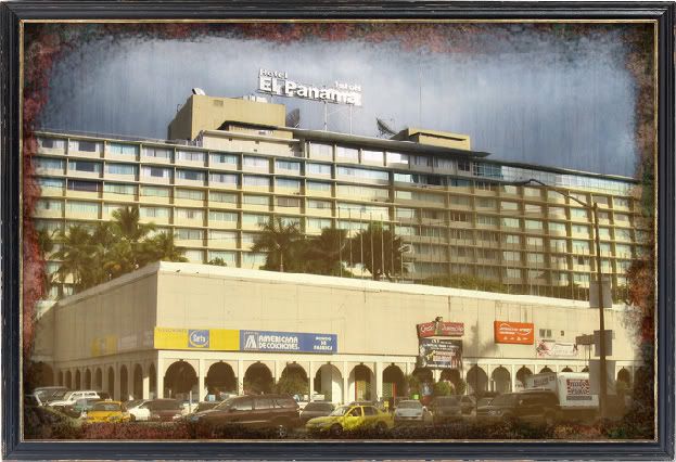 Photograph of Hotel Panama taken by Omar Upegui R. on February 13, 2009 and digitally edited by Michael Moore.