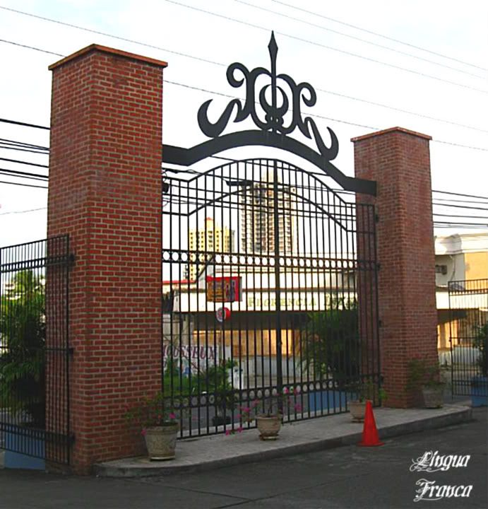 View of the attractive gate at the entrance of ULACIT. Sorry for the electric lines, I just couldnt avoid them in the picture. (Credit: Omar Upegui R.)