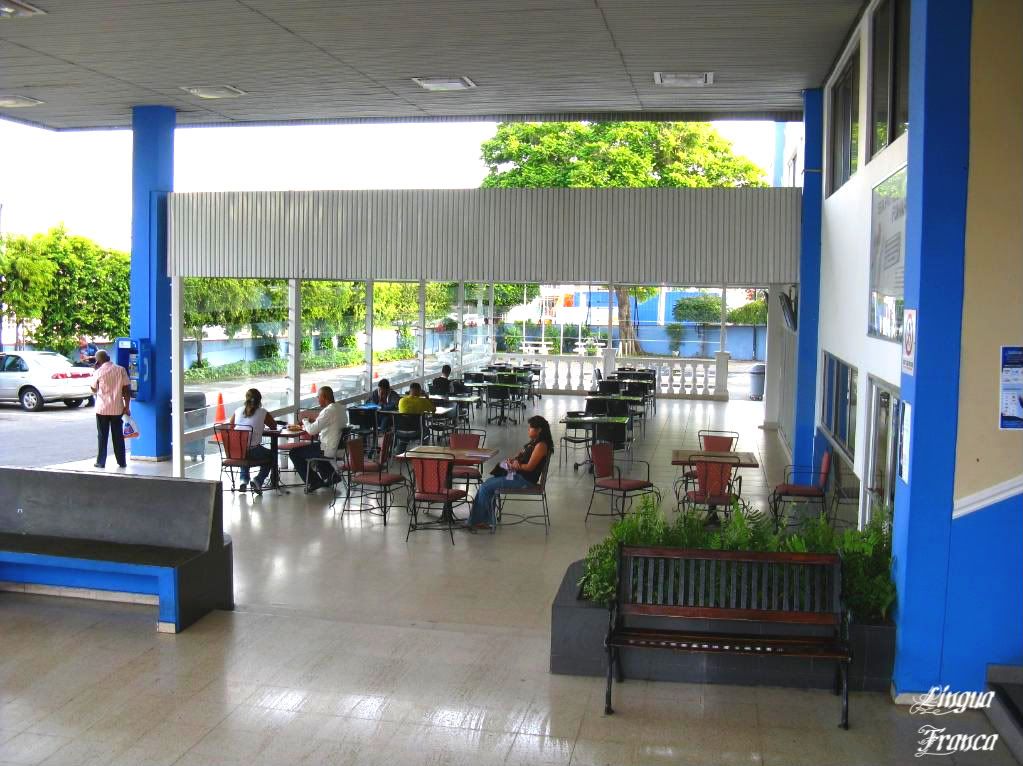 A panoramic view of ULACITs cafeteria with several students having their breakfast. (Credit: Omar Upegui R.)