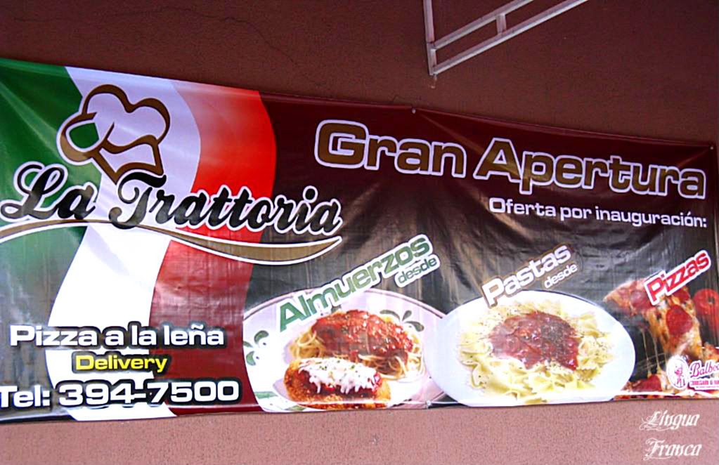 Photograph of a place where you can enjoy pastas and pizzas cooked with charcoal in Panama City, Panama. (Credit: Omar Upegui R.)