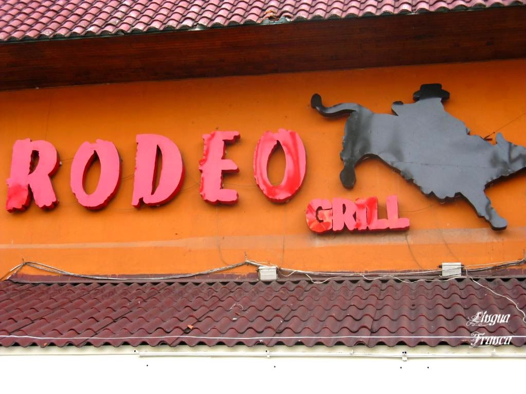 A closer view of the sign outside of the small Venezuelan restaurant located at Via Argentina in Panama City, Panama. (Credit: Omar Upegui R.)
