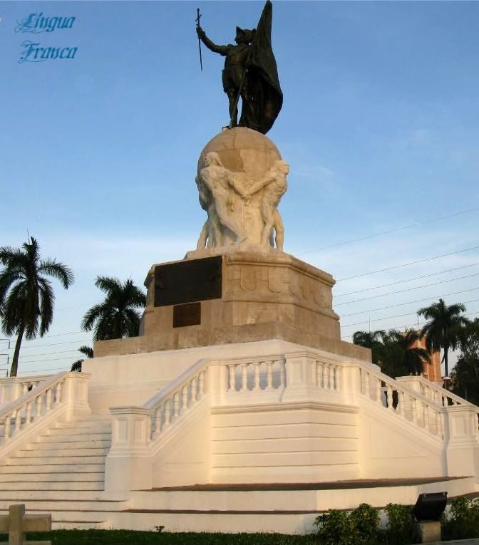 The statue of Vasco Nuñez de Balboa located at the Coastal Strip in Panama City, Panama. (Credit: Omar Upegui R.)