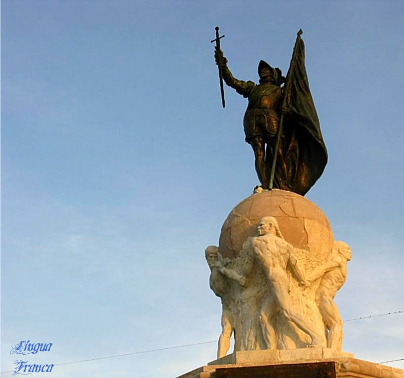 View of the statue of Vasco Nuñez de Balboa claiming the Pacific Ocean to the Kingdom of Spain in 1513. (Credit: Omar Upegui R.)