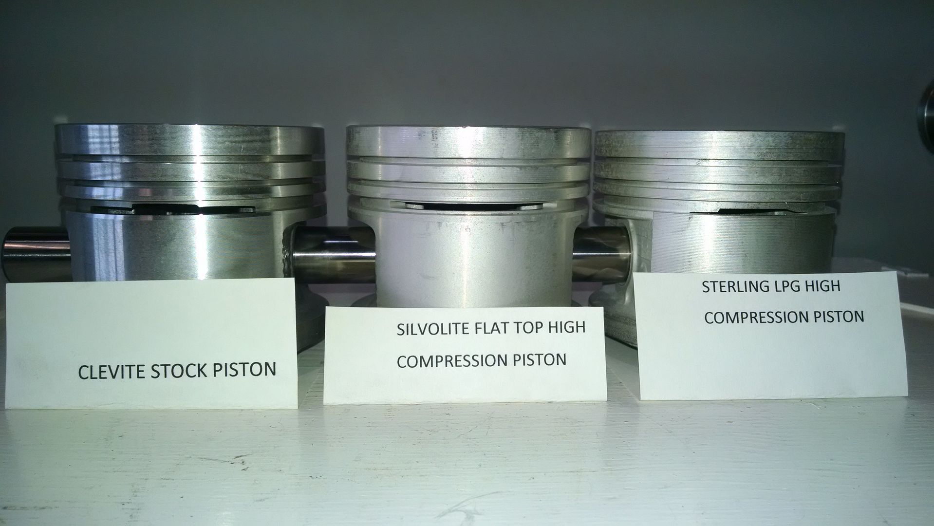 292 Chevy Flat Top Pistons Standard Bore Set of Six. Cast Pistons 101 Comp eBay