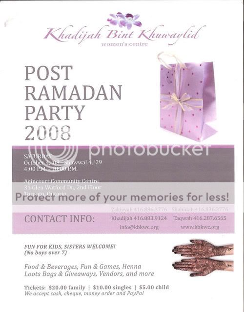 Sister’s Party presented by the Khadijah Bint Khuwaylid Women’s Centre