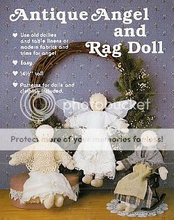 ANTIQUE ANGEL& RAG DOLL Christmas Stuffed Pattern WOW  