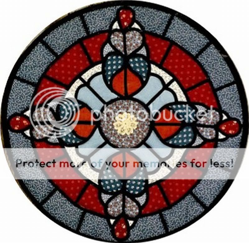 ROUND QUILT STAINED GLASS Applique 19 UNCUT PATTERN  