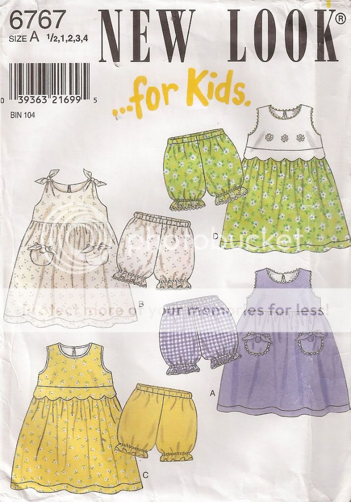 NEW LOOK 6767 Toddler Play Clothes ½ 4 NEW PATTERN  