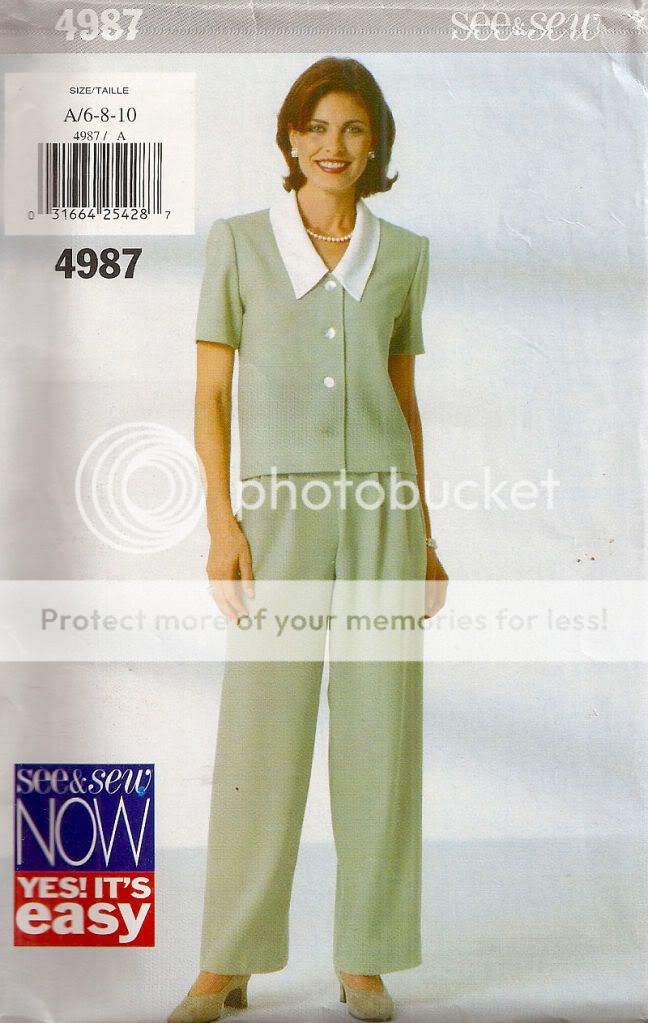 SEE & SEW Misses 2 Piece Pantsuit 6 8 10 NEW PATTERN  