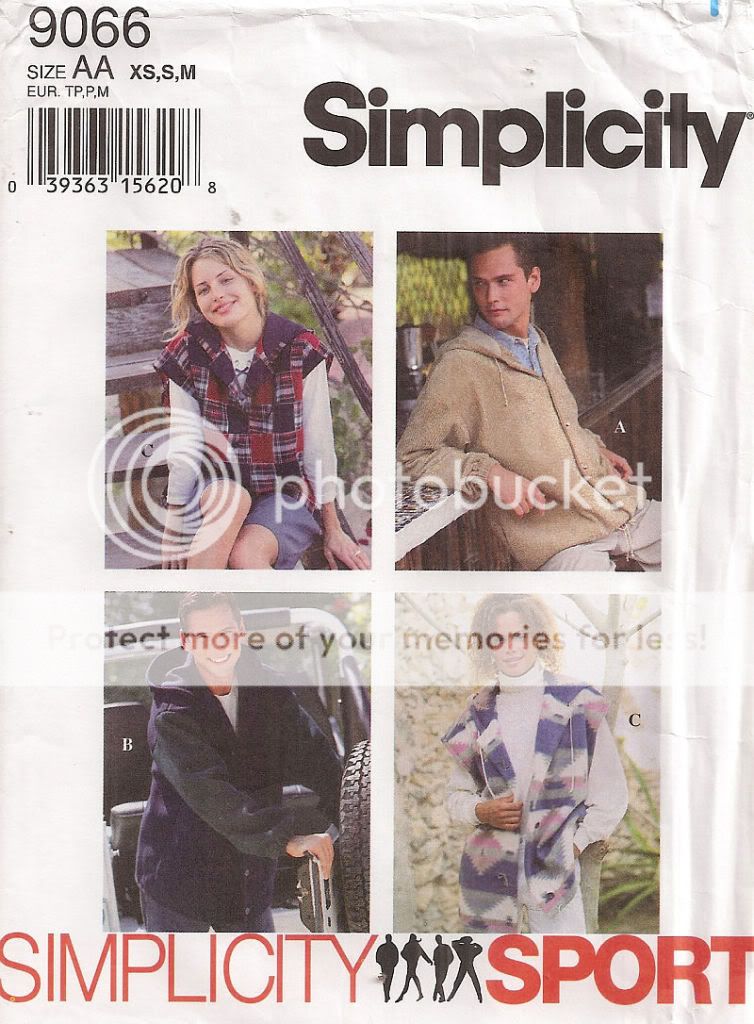 SIMPLICITY 9066 Adult Unlined Jacket XS M PATTERN  