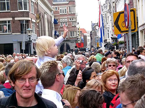 enorme drukte op het Noordeinde