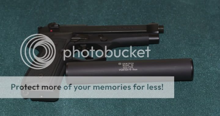 Suppressed Beretta 92 w/Gemtech Vortex-9
