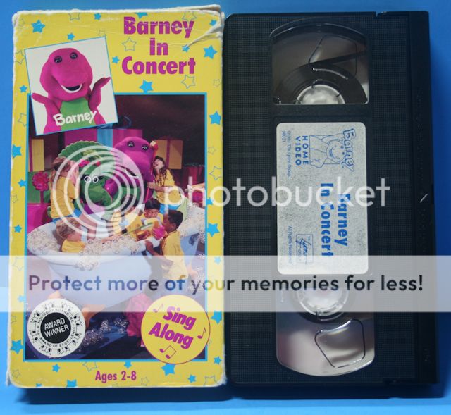 Barney in Concert Children Kids VHS Video Tape Purple Dinosaur Songs ...