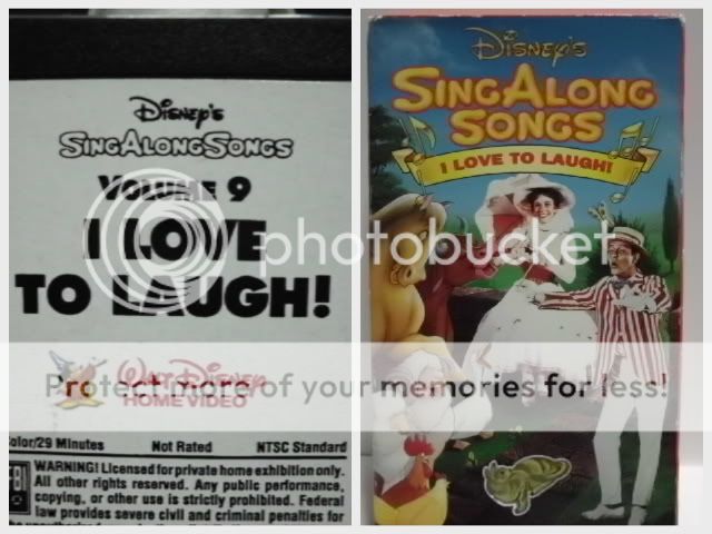 Sing Along Songs I Love to Laugh Volume Nine Disney VHS Video