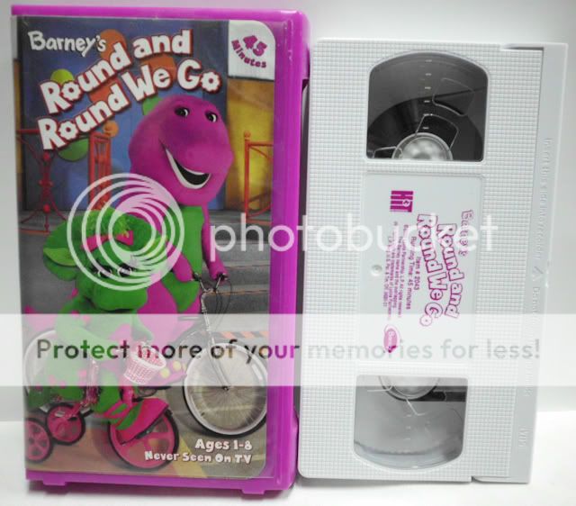 Barney Round and Round We Go VHS Video Tape Childrens Movie Dinosaur 