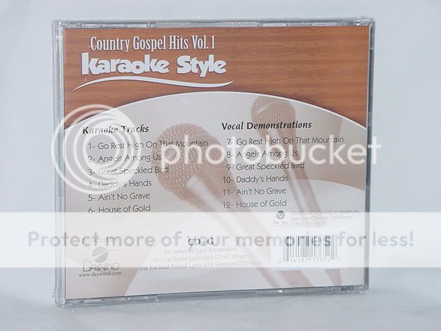 Country Gospel Hits V1 V2 V3 Christian Karaoke NEW CD+G  