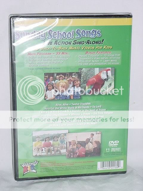 Cedarmont Kids Sunday School Songs NEW DVD 15 Kid Songs  