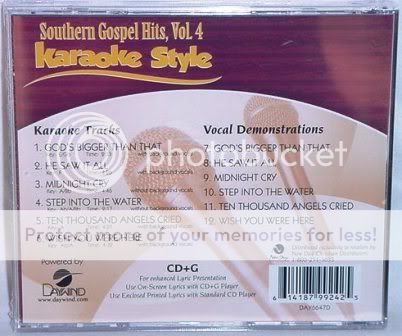 Southern Gospel Hits V4 Christian Karaoke NEW CD+G  