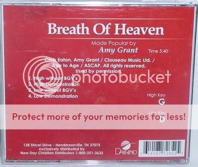 Amy Grant Breath Of Heaven New Accompaniment CD  