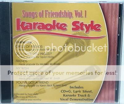 Songs Friendship V1 Contemporary Christian Karaoke CD G