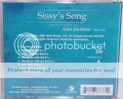 Alan Jackson Sissys Song Christian Accompaniment CD
