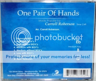 Carroll Roberson One Pair of Hands New Accompaniment CD